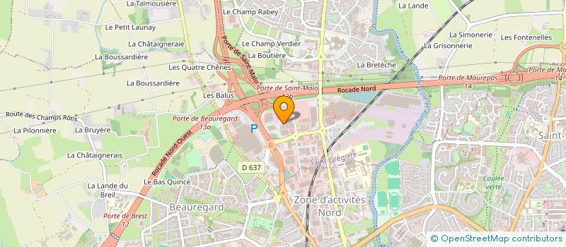 localisation de l'entreprise BERNIER SA à SAINT-GREGOIRE