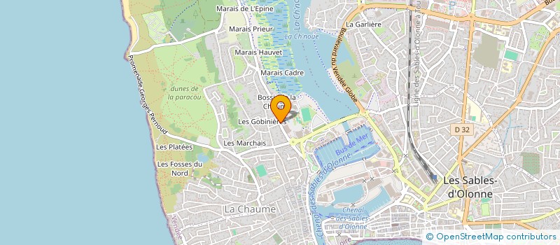 localisation de l'entreprise BERNIQUE PRODUCTIONS  LES SABLES D'OLONNE