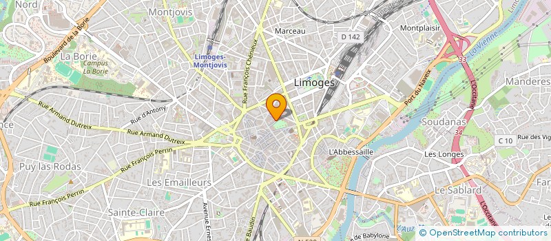 localisation de l'entreprise BERNIS TOURISME à LIMOGES