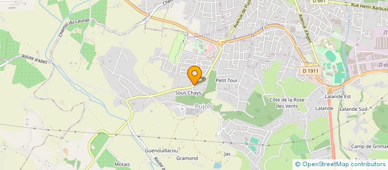 localisation de l'entreprise BERNU CHRISTINE BOUCHAYROU JEAN BERNARD  PUJOLS