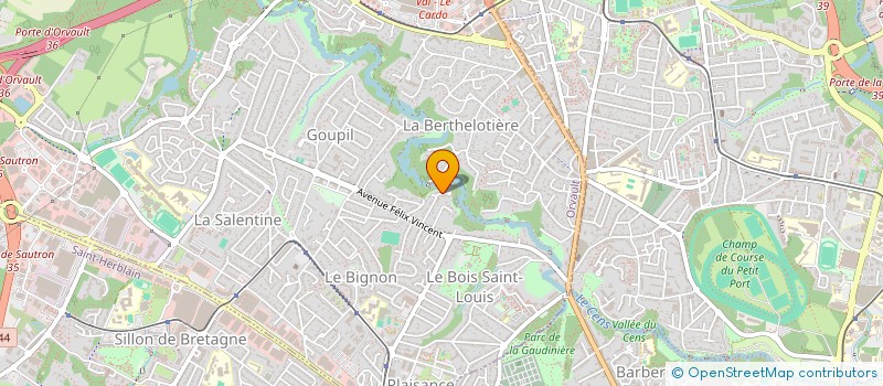 localisation de l'entreprise BEROU à ORVAULT