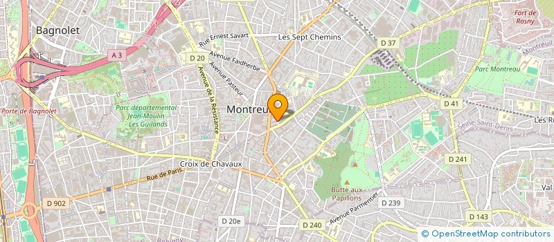 localisation de l'entreprise BERRBRAZ à MONTREUIL