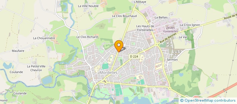 localisation de l'entreprise BERREE OLLIVIER PROUST PENANHOAT  MORDELLES