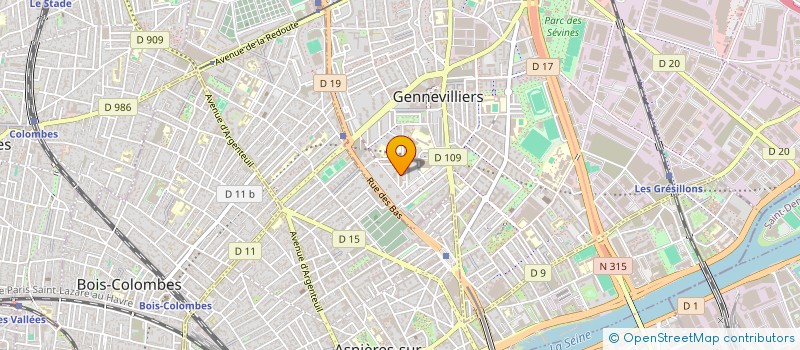 localisation de l'entreprise BERRI LIMOUSINE à GENNEVILLIERS