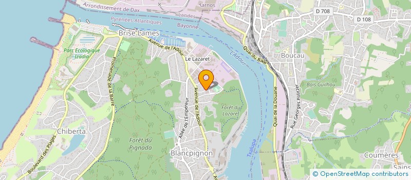 localisation de l'entreprise BERRITZEA à ANGLET