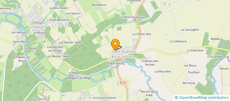 localisation de l'entreprise BERRUET-HENAULT  SAINT-QUENTIN-SUR-INDROIS