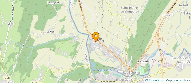 localisation de l'entreprise BERRUX FERMETURES  LES ECHELLES