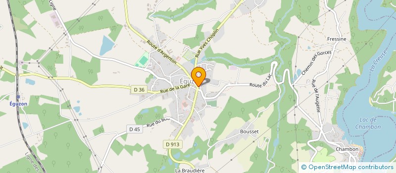 localisation de l'entreprise BERRY CREUSE IMMOBILIER à EGUZON-CHANTOME