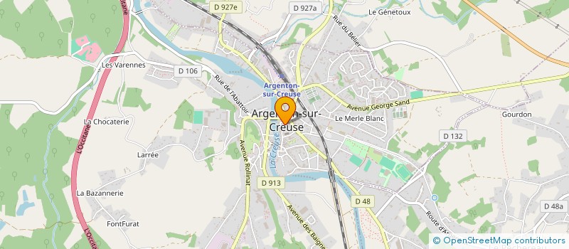 localisation de l'entreprise BERRY DIAG à ARGENTON-SUR-CREUSE