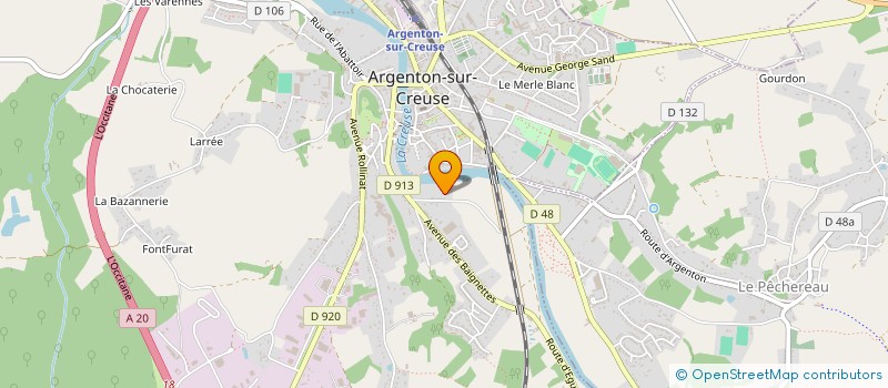 localisation de l'entreprise BERRY FLORE à ARGENTON-SUR-CREUSE