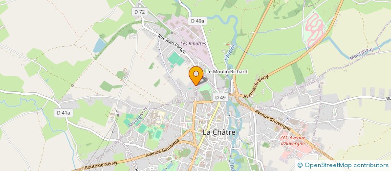 localisation de l'entreprise BERRY MARCHE LIMOUSIN à MONTGIVRAY