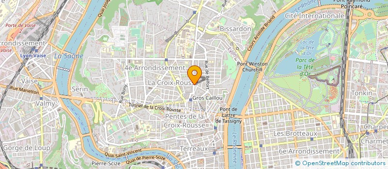 localisation de l'entreprise BERT CROIX ROUSSE OPTIQUE  LYON