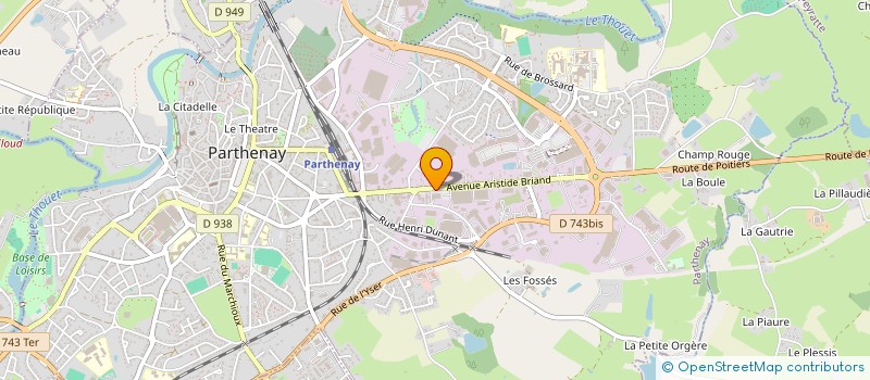 localisation de l'entreprise BERTAUX  PARTHENAY