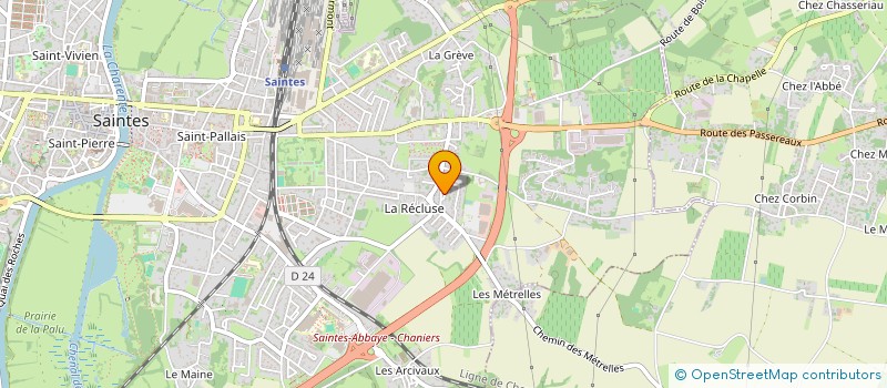 localisation de l'entreprise BERTEAU DISTRIBUTION à SAINTES