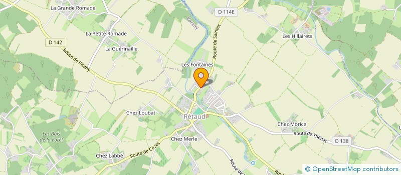 localisation de l'entreprise BERTEAU FABIEN LOCATION TP  RETAUD