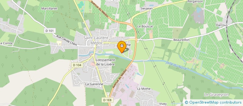 localisation de l'entreprise BERTEAUD  SAINT-LAURENT-MEDOC