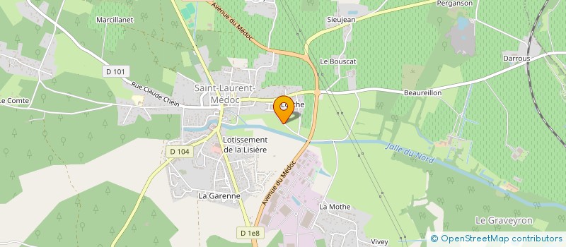localisation de l'entreprise BERTEAUD OLIVIER à SAINT-LAURENT-MEDOC