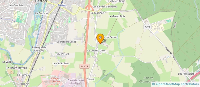 localisation de l'entreprise BERTEVAS  BETTON