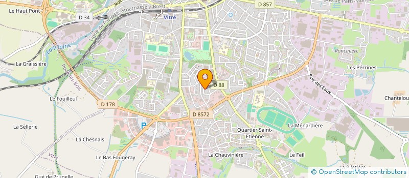localisation de l'entreprise BERTHAULT  VITRE