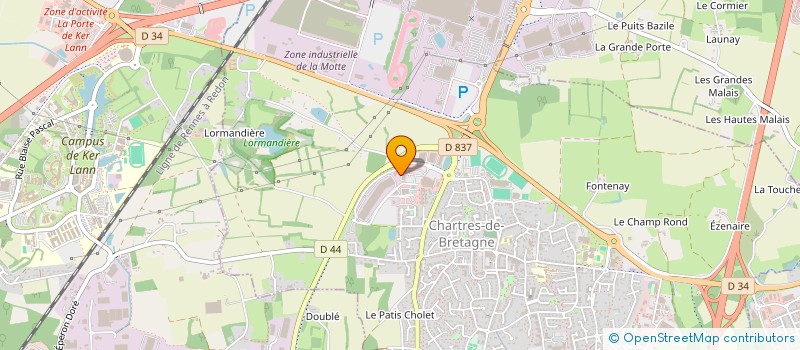 localisation de l'entreprise BERTHAULT IMMOBILIER  CHARTRES-DE-BRETAGNE