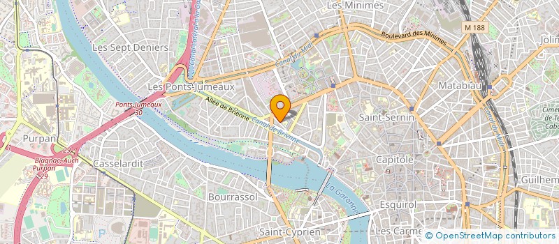 localisation de l'entreprise BERTHEAU SAINT CRIQ GEOMETRES ASSOCIES à TOULOUSE