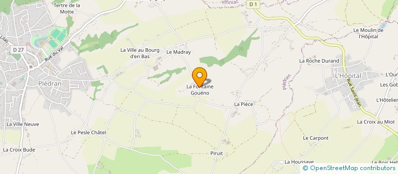 localisation de l'entreprise BERTHEAUME  PLEDRAN