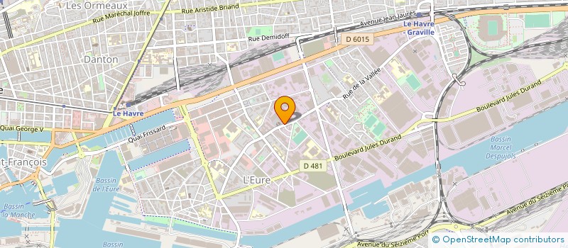 localisation de l'entreprise BERTHELOT MOBILIER DECO NEGOCE à LE HAVRE