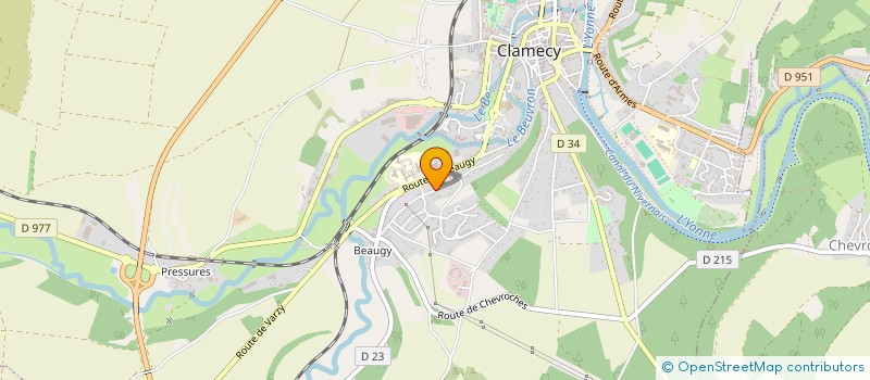 localisation de l'entreprise BERTHEREAU-LE FELLIC à CLAMECY