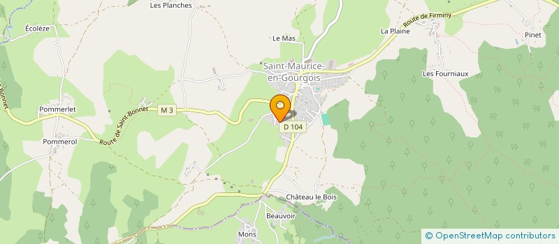 localisation de l'entreprise BERTHET AGENCEMENT à SAINT-MAURICE-EN-GOURGOIS