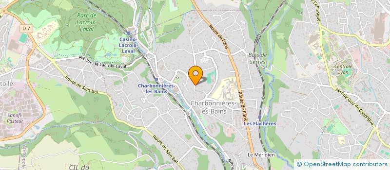 localisation de l'entreprise BERTHET-DALAUDIERE  CHARBONNIERES-LES-BAINS