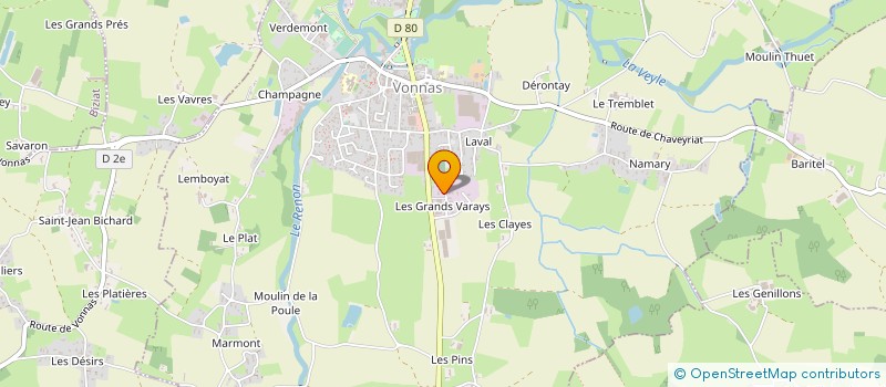 localisation de l'entreprise BERTHET NOUVELLE GENERATION  VONNAS