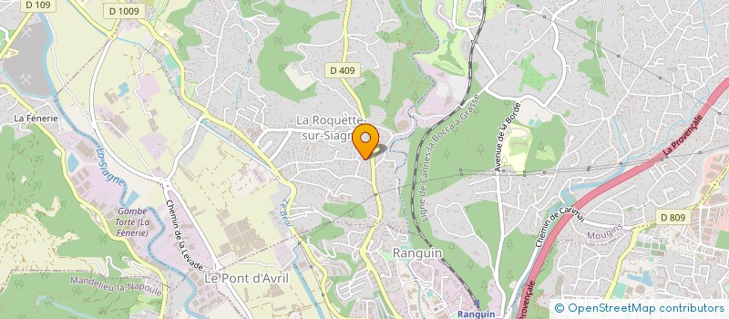 localisation de l'entreprise BERTHIER CLIMATISATION à LA ROQUETTE-SUR-SIAGNE