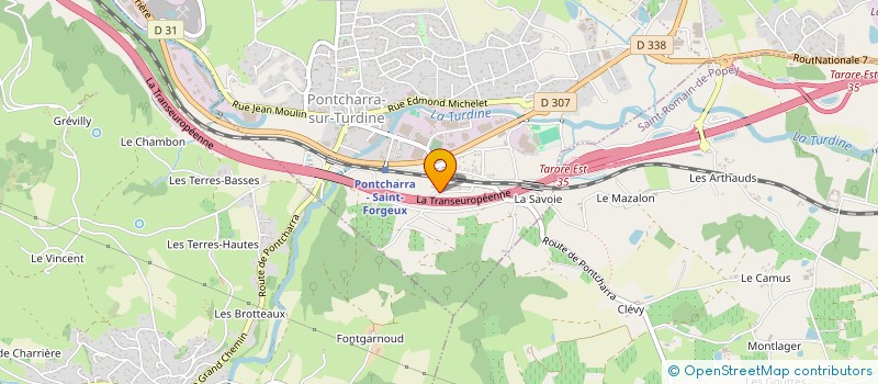 localisation de l'entreprise BERTHIER PEINTURE ET DECORATION  VINDRY-SUR-TURDINE