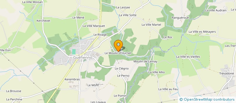 localisation de l'entreprise BERTHO à GUEHENNO