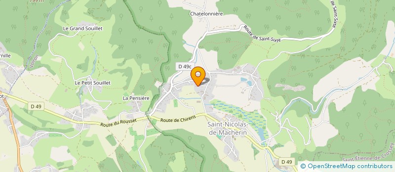 localisation de l'entreprise BERTHOLLET METALLERIE SERRURERIE  SAINT-NICOLAS-DE-MACHERIN