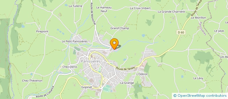 localisation de l'entreprise BERTHOLON GRANGE  PANISSIERES