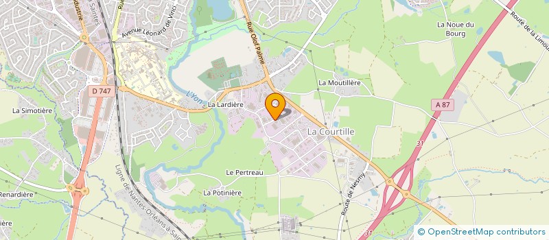 localisation de l'entreprise BERTHOME BOIS ET MATERIAUX à LA ROCHE-SUR-YON