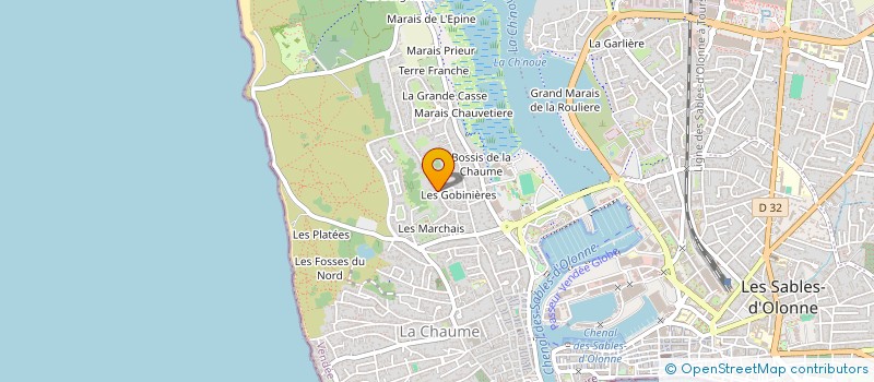 localisation de l'entreprise BERTHOME IMMO à LES SABLES D'OLONNE