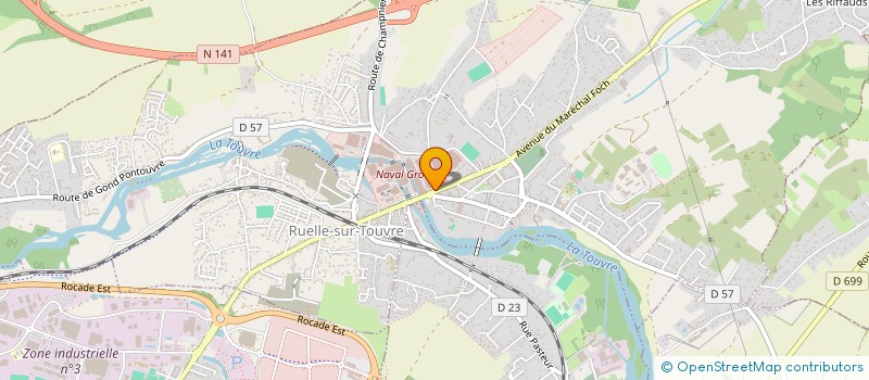 localisation de l'entreprise BERTHONNAUD FRERES à RUELLE-SUR-TOUVRE
