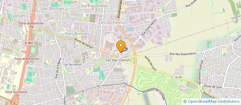 localisation de l'entreprise BERTI INGENIERIE SA à DECINES-CHARPIEU