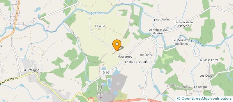 localisation de l'entreprise BERTIN AGRI SERVICES à ORADOUR-SUR-GLANE