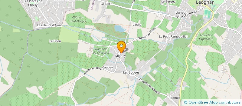 localisation de l'entreprise BERTIN ALEXANDRE à GRADIGNAN