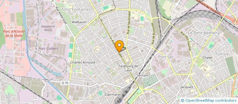 localisation de l'entreprise BERTINET - RAIMOND  REIMS