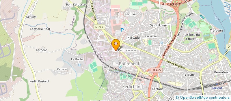 localisation de l'entreprise BERTIP à LORIENT