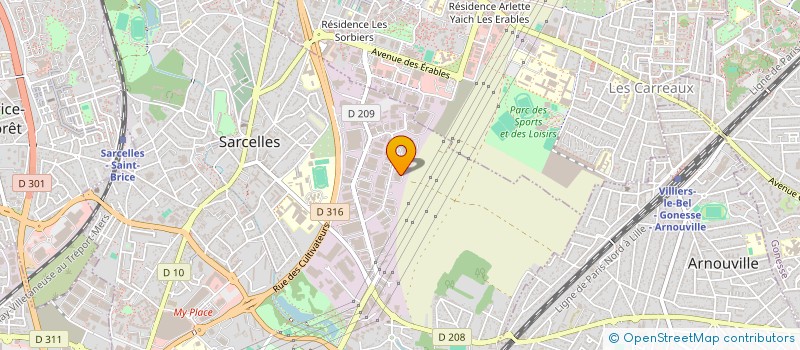 localisation de l'entreprise BERTO IDF NORD-EST à SARCELLES