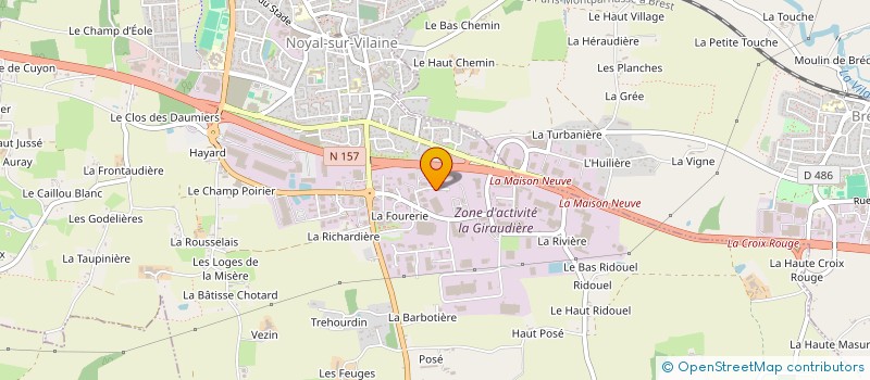 localisation de l'entreprise BERTO OUEST à NOYAL-SUR-VILAINE