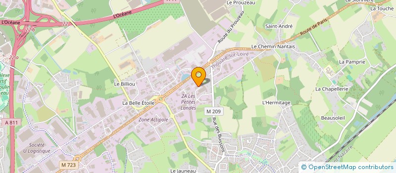 localisation de l'entreprise BERTO PAYS DE LOIRE à THOUARE-SUR-LOIRE