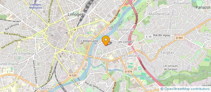 localisation de l'entreprise BERTOISE à LIMOGES