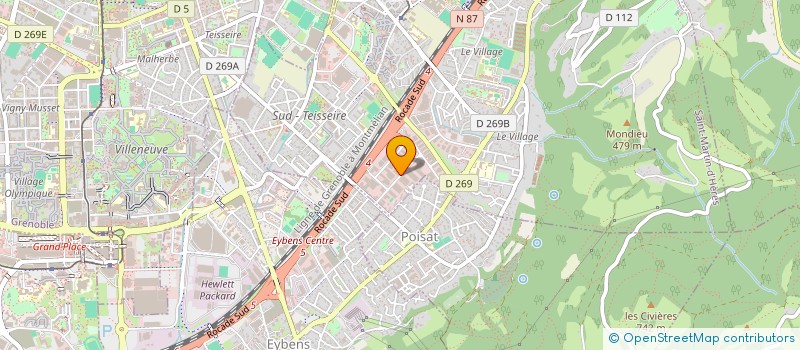 localisation de l'entreprise BERTOLA CUISINES, SALLES DE BAINS, RANGEMENTS à SAINT-MARTIN-D'HERES