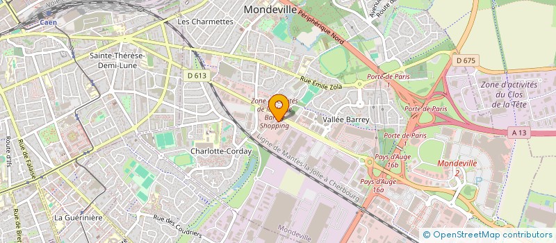 localisation de l'entreprise BERTOLINO CAEN à MONDEVILLE